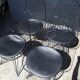 Set of 4 Eames chairs in metal