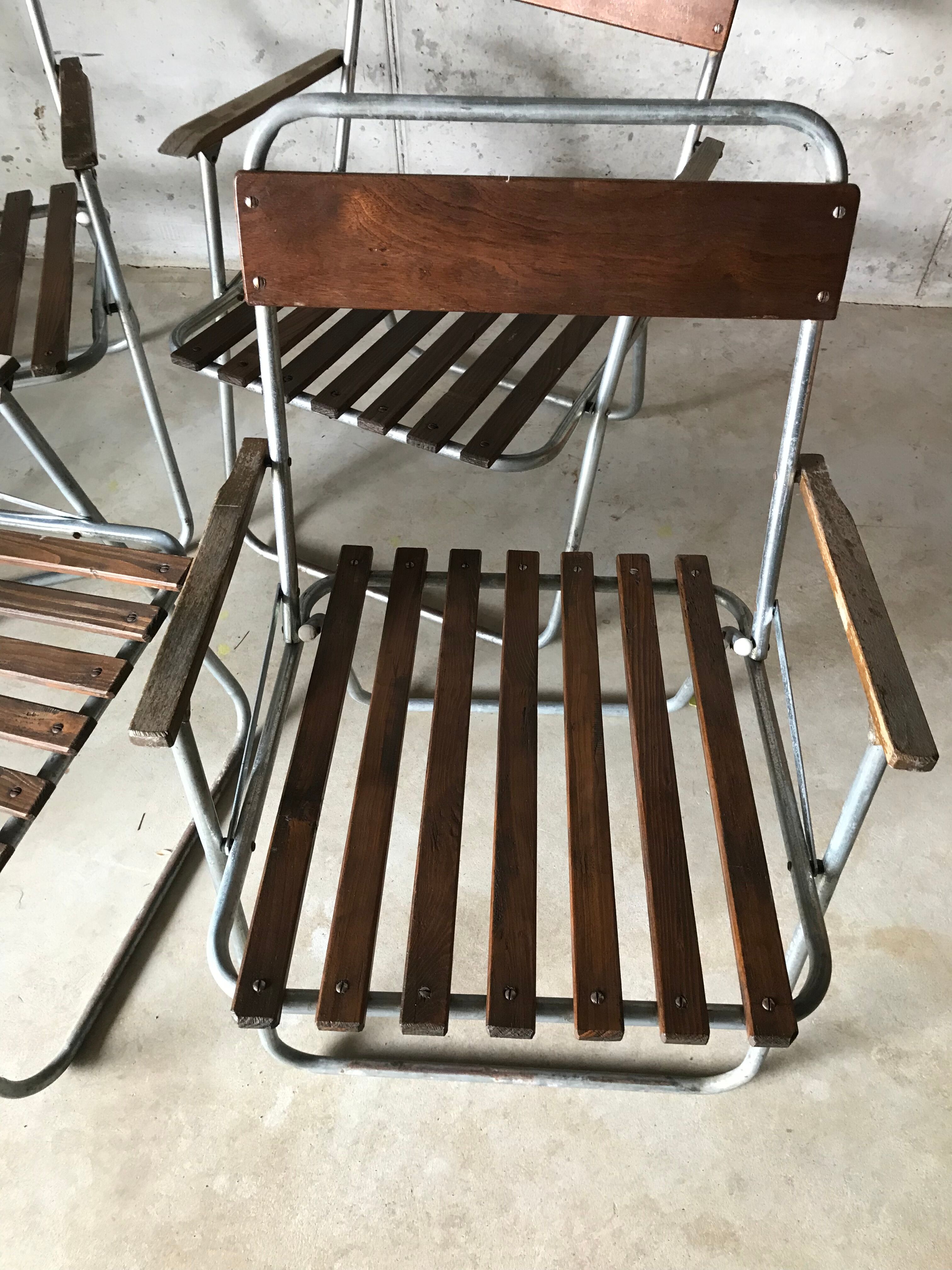 Set of 4 vintage camping chairs