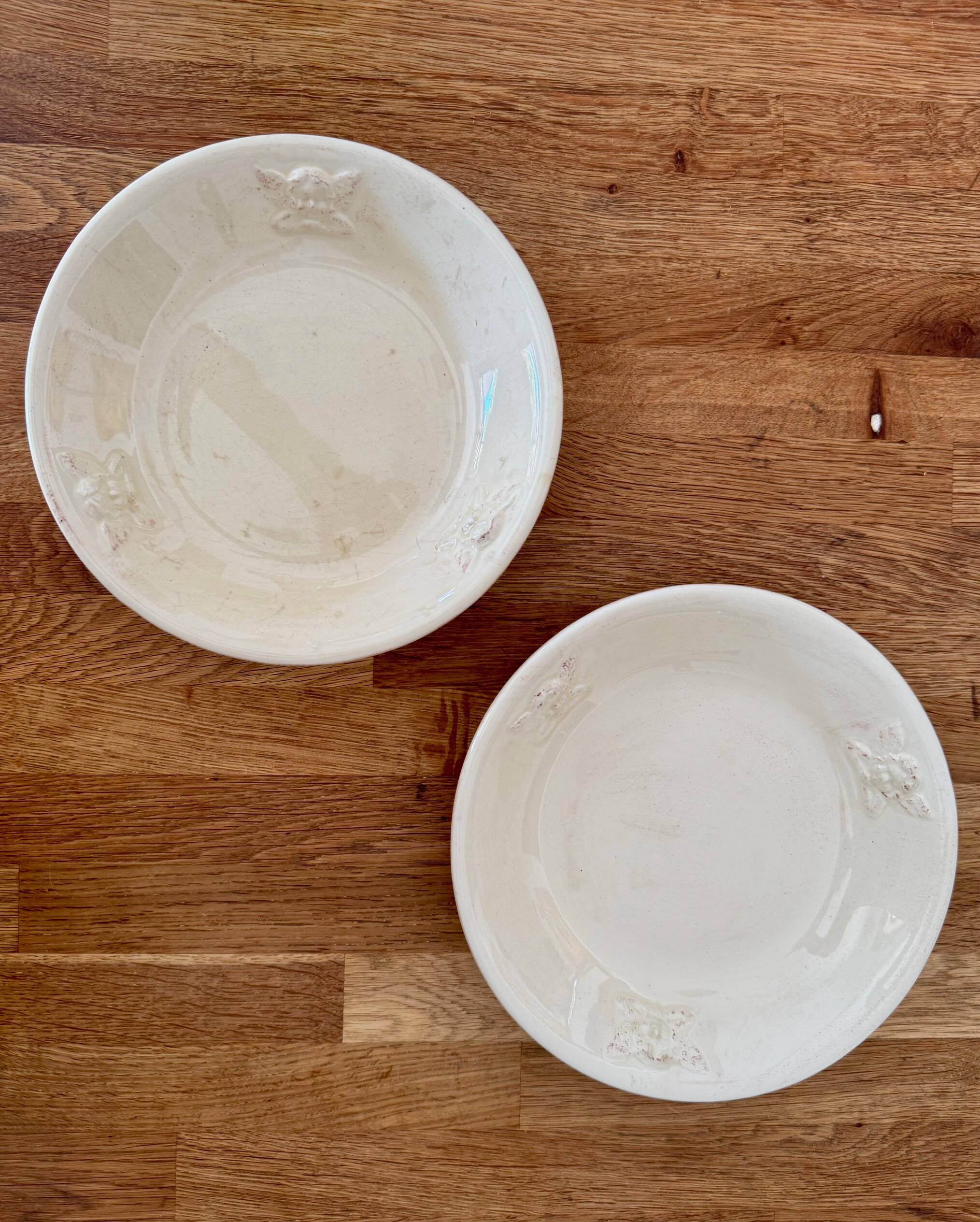 2 antique plates, for soup or porridge