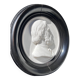 Bas-relief in marble and carved ebony signed Jouffroy, 1873