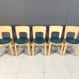 Model 66 dining chairs by Alvar Aalto for Artek, 1960s