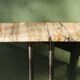 Console d'époque art déco en onyx et acier