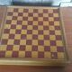 Ancien Plateau De Jeu De L’Oie Dames Petits Chevaux En Bois Vintage #A690