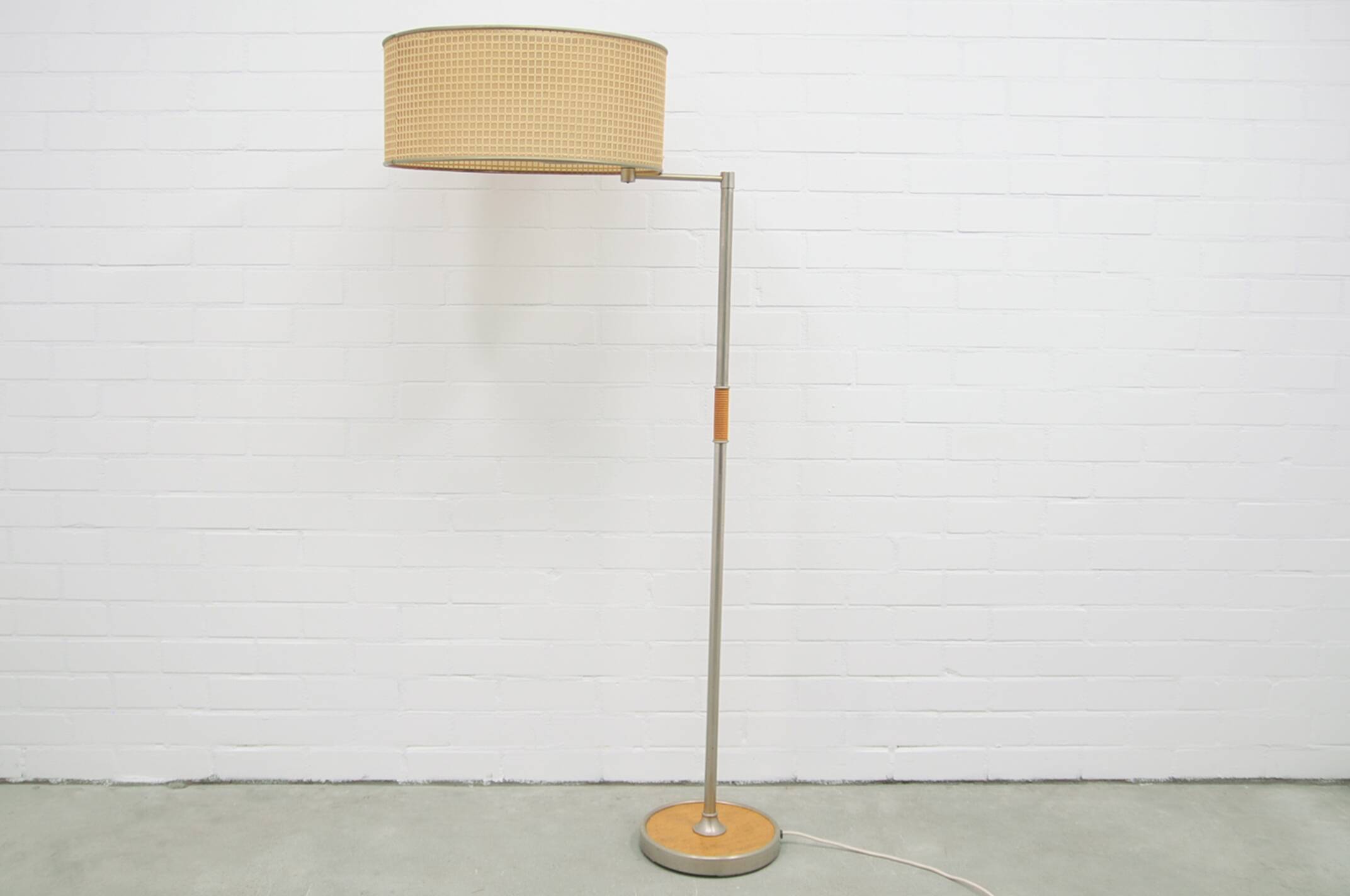 vintage floor lamp large round shade