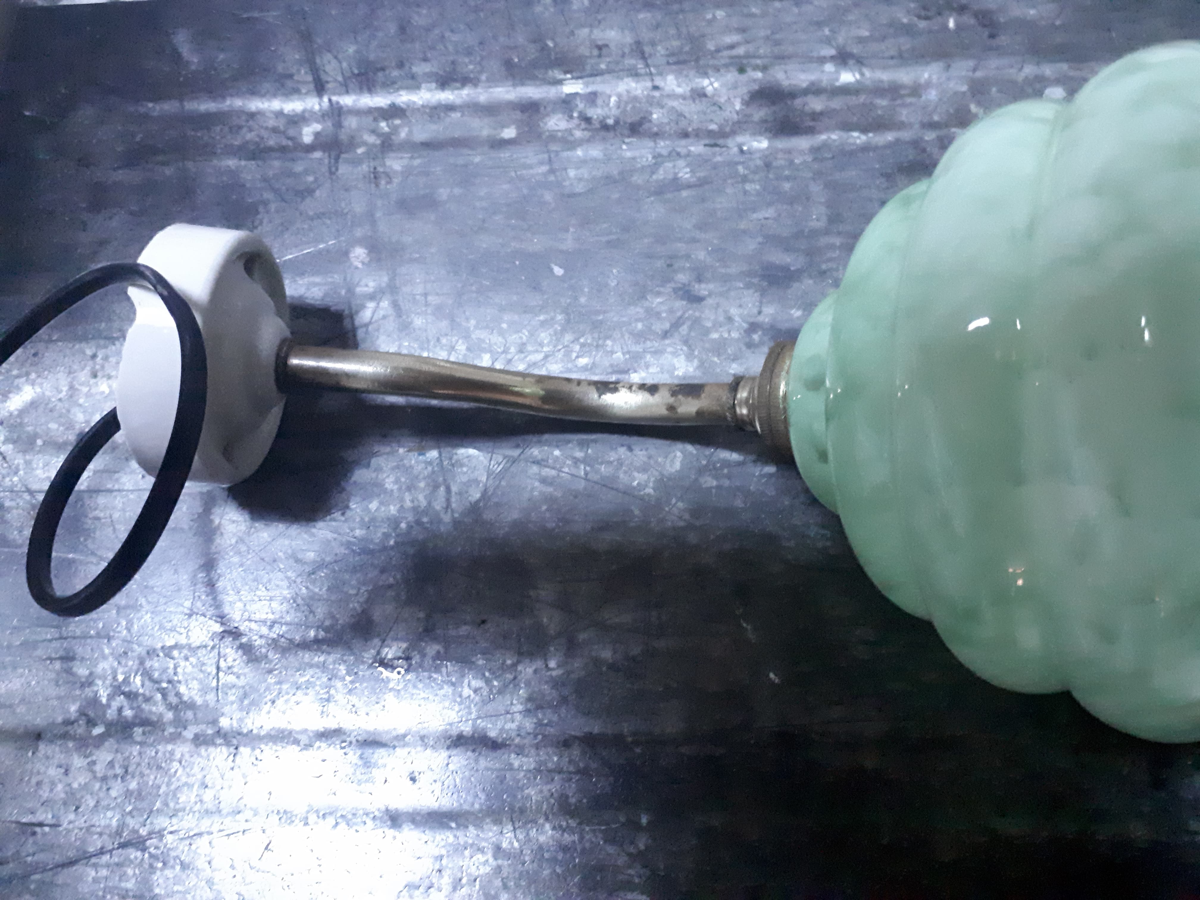 Clichy glass swan collar sconce