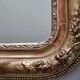 Miroir Louis-Philippe en bois et stuc doré à décor floral, XIXe, 43 x 38 cm