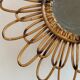 1950s rattan sun mirror France