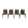 Set of 4 vintage industrial chairs Galvanitas S22