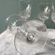 Set of 9 antique foot glasses in cut crystal
