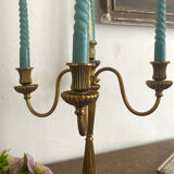 Pair of 5-light candlesticks in gilded metal, Classic style.