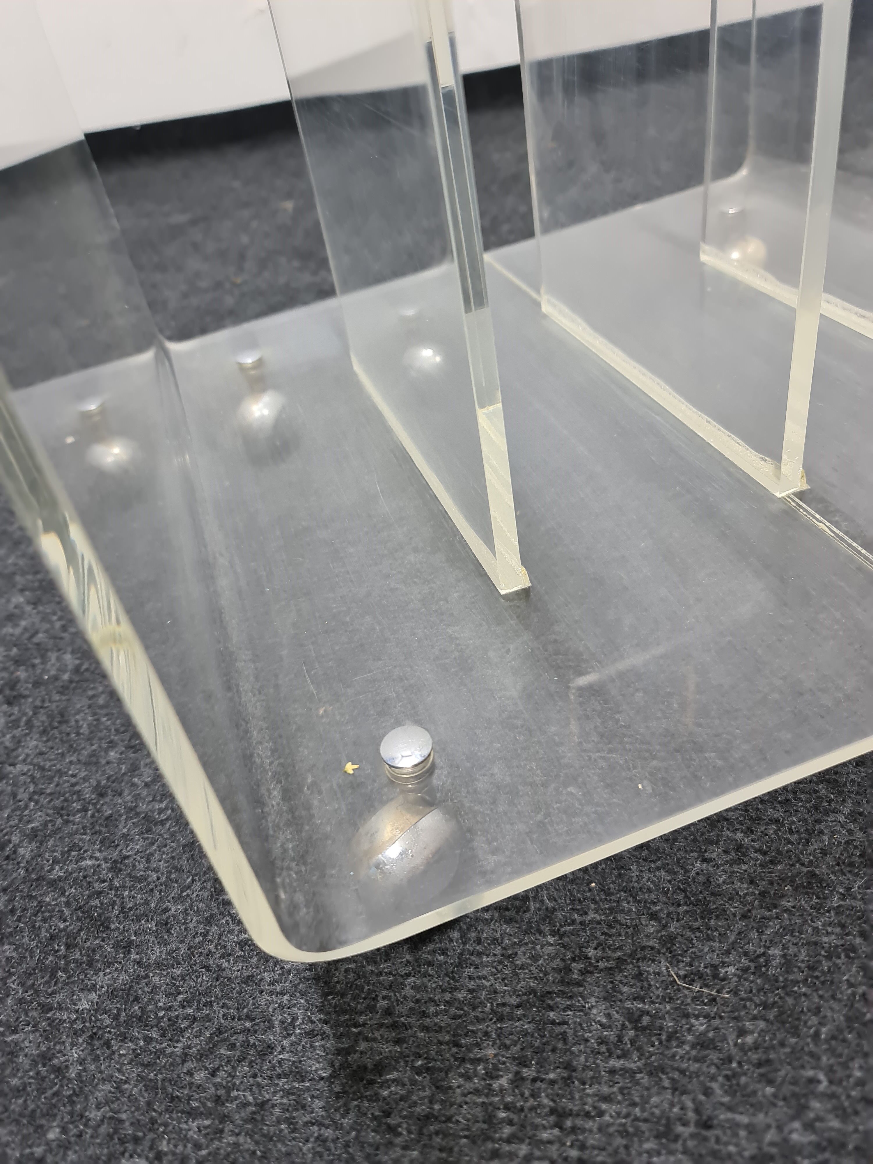 Vintage Plexiglass phono ,record trolley or side table