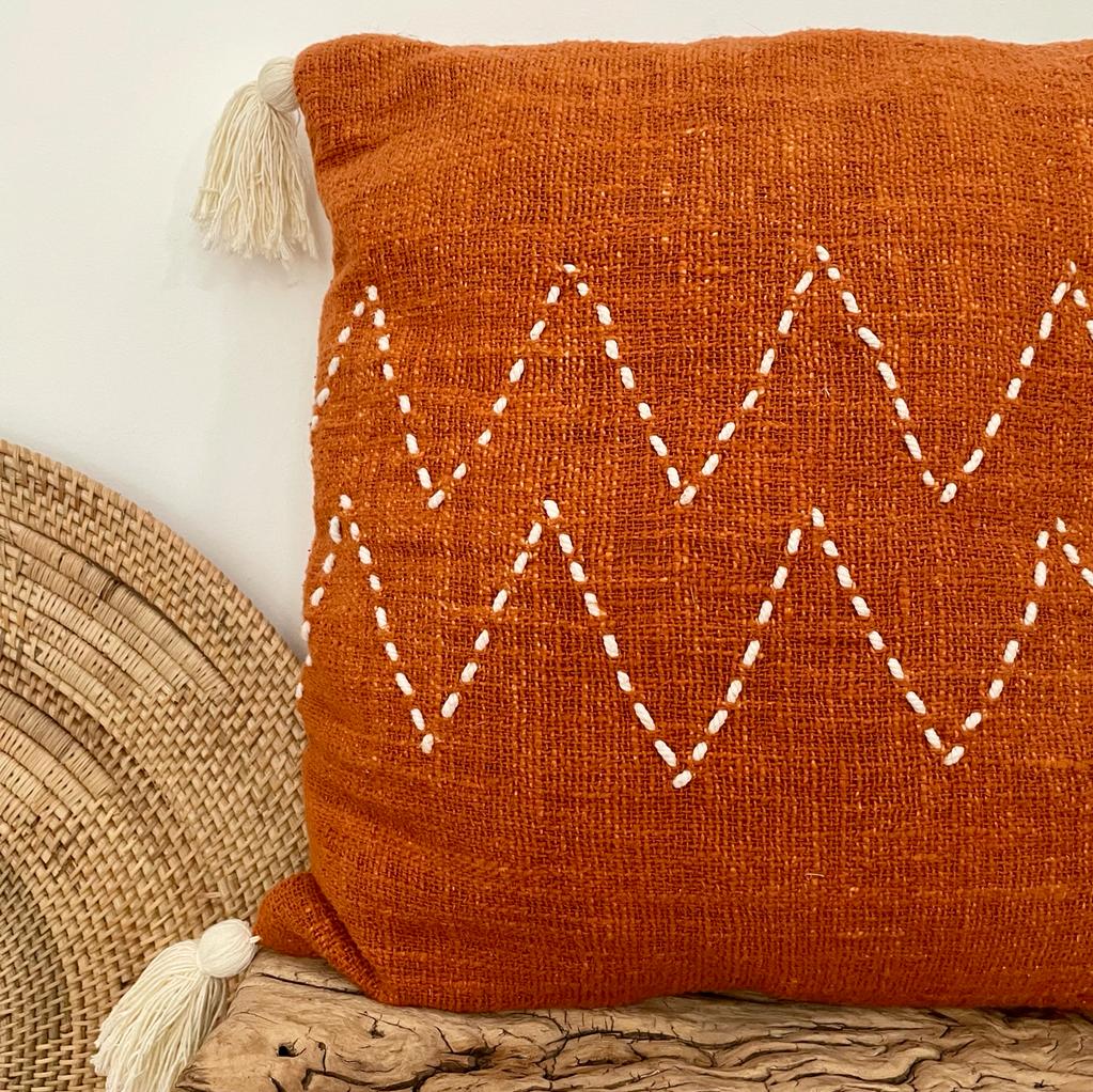 Bohemian cushion cover zak terracotta