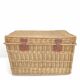 Vintage braided wicker trunk