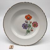 6 Hollow porcelain plates "Moulin des Loups" Beaulieu model