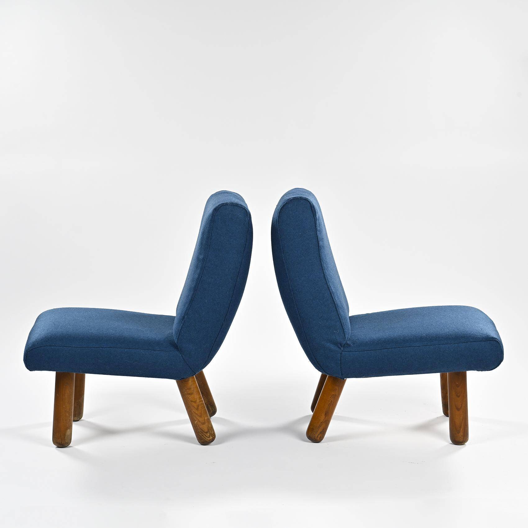 Paire de fauteuils en bois massif, La Plagne vers 1960