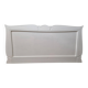 Large antique white wooden headboard, 190 cm wide.