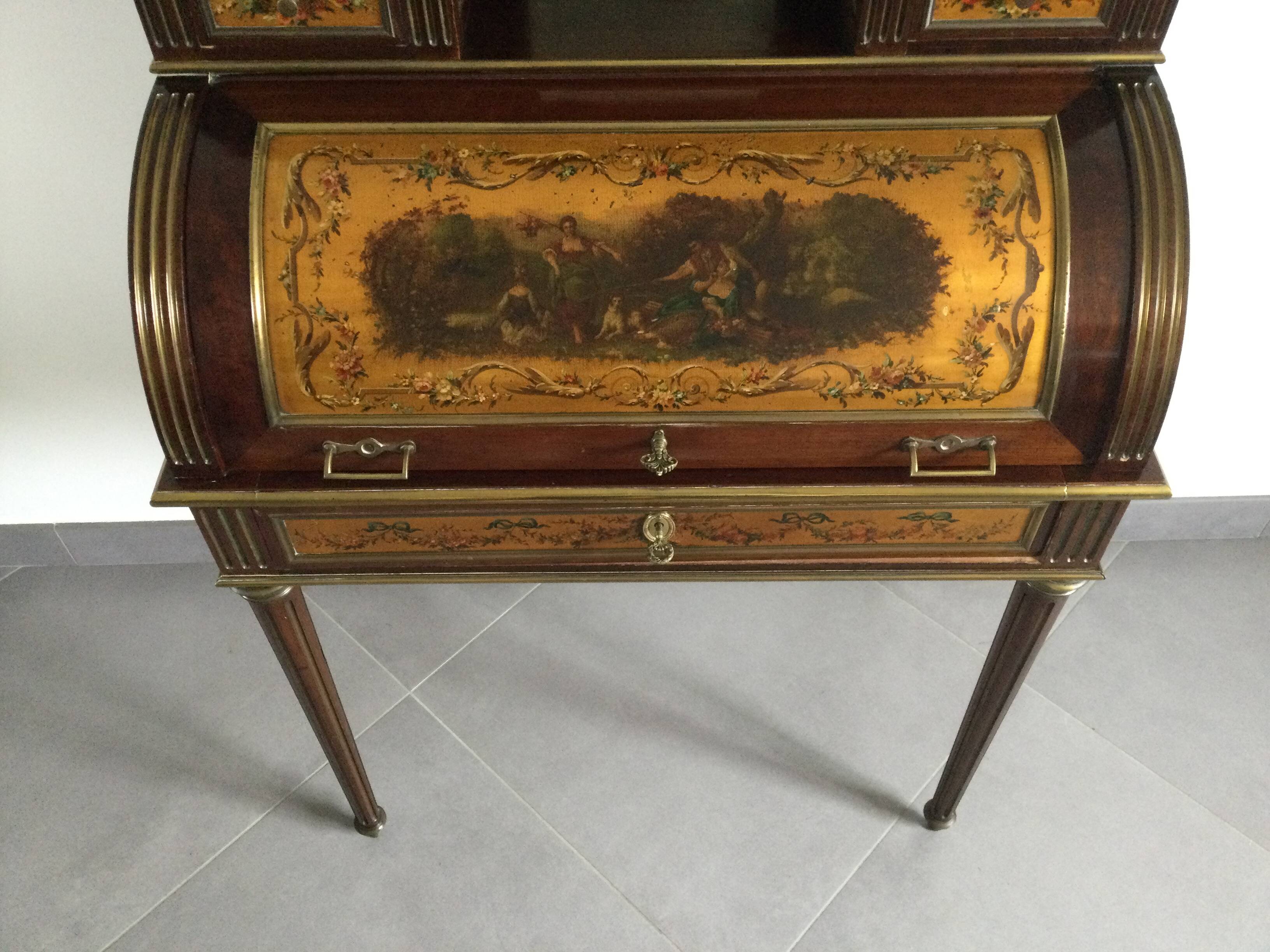 Louis XVI Style Mahogany Bonheur Du Jour