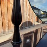 Coiffeuse triptyque vintage 1960s en acajou– signée G. Blouin Nantes