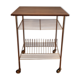 Vinyl furniture wood and brass on wheels