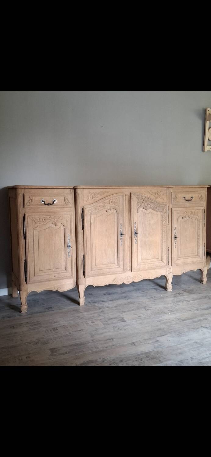 Rustic oak airbrushed sideboard