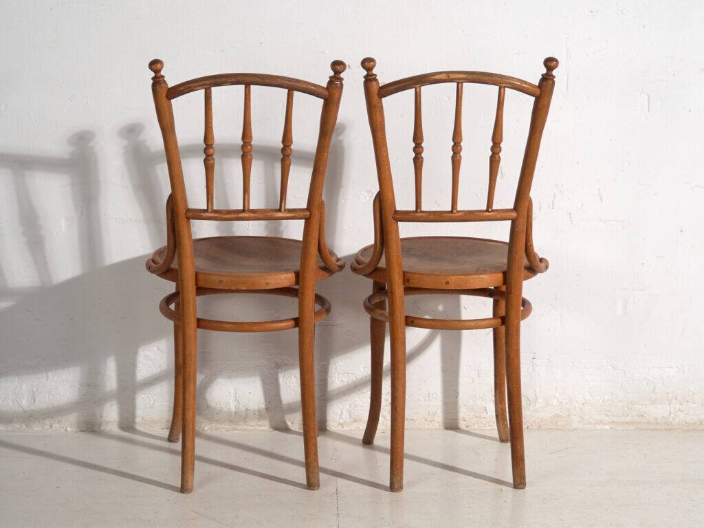 Set of 4 antique bentwood chairs in Thonet style – Central Europe, circa 1900