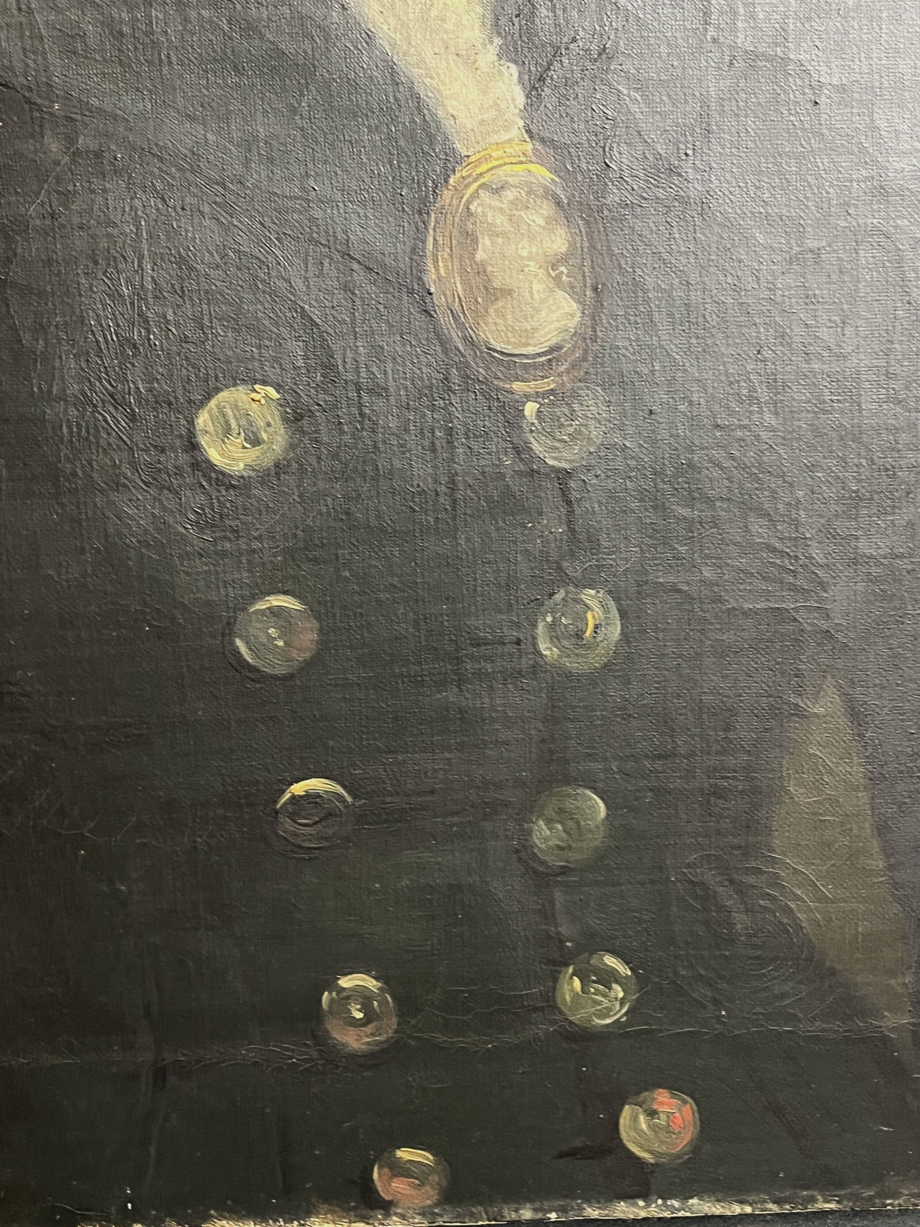 Huile sur toile portrait ancêtre signé A. Juliard daté XIXème