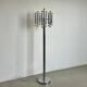 Sculptural tubular floor lamp in chrome metal, Space Age, Reggiani style