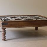 Coffee table old Indian tray