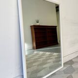 Vintage 1980s Wall Mirror with White Frame
