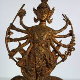 Golden bronze statue of Shiva on Nandi, India, mid-20th century.