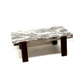 Large vintage Brutalist marble coffee table made in the 70s