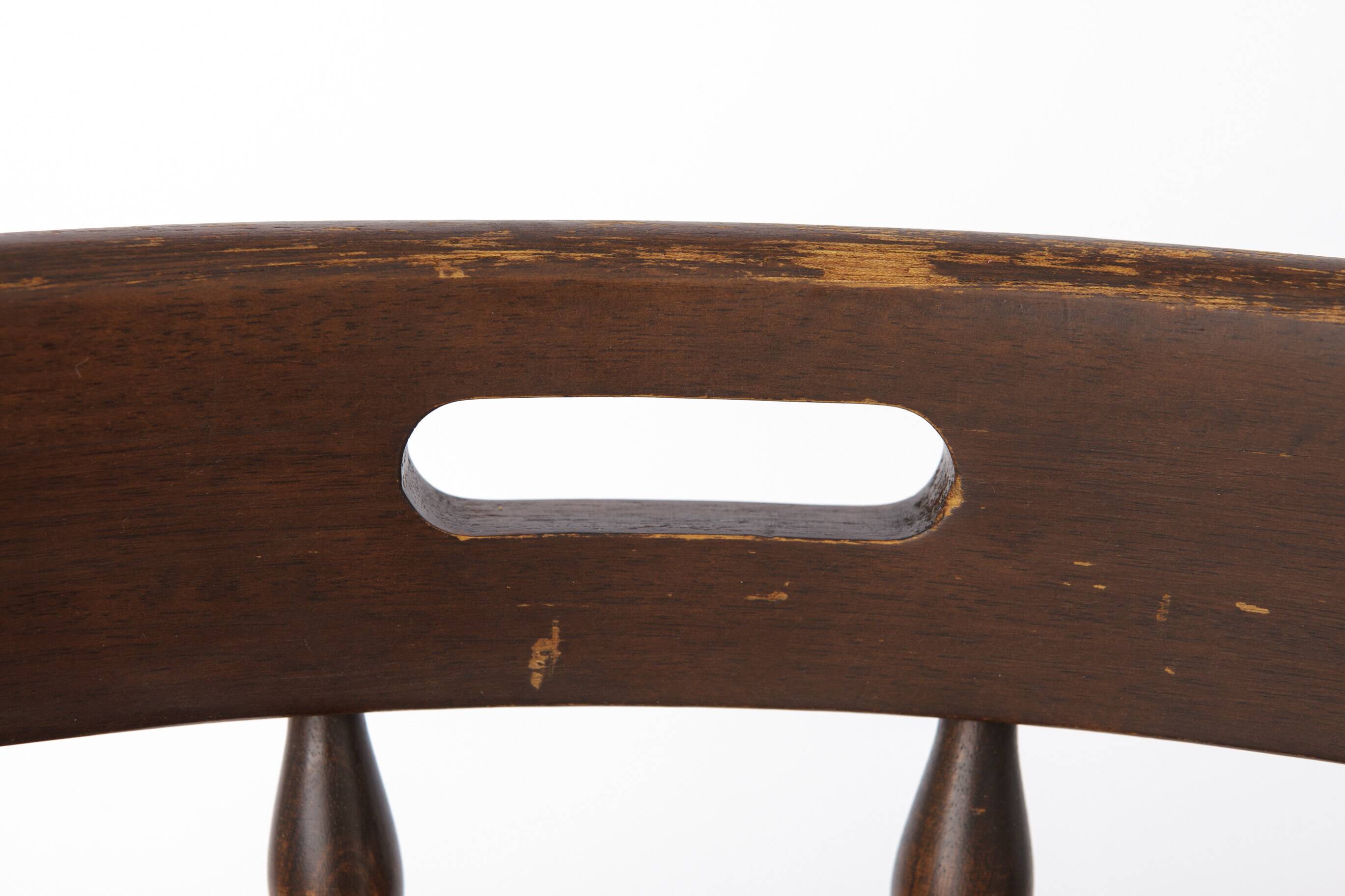 Vintage Western Style Wooden Chair, 1950s–1960s German Rustic Beechwood