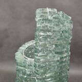 Italian Sculptural Glass Table Lamp, Wire and Glass Construction, 1980s