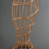 Head to hat Marotte Rattan hat shop head 1950