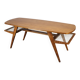 Mid-century Danish teak coffee table with magazine rack, Denmark 1960.