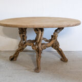 Coffee or extra table in raw wood