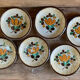 6 vintage Boch La Louvière “Corfou” soup plates