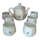 Vintage ceramic coffee set coffee maker with 6 cups