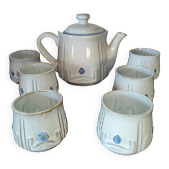 Vintage ceramic coffee set coffee maker with 6 cups