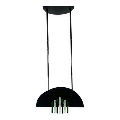 Suspension en verre de murano postmoderne par Mazzega, 1970