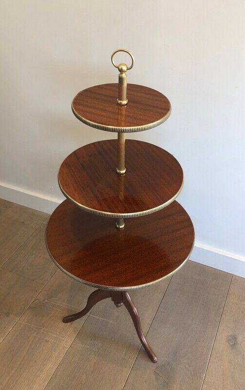 Neoclassical round table with triple tiers