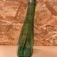 Antique Dame Jeanne Bottle Pressed Glass Green Transparent Vintage