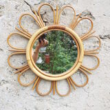 Rattan mirror