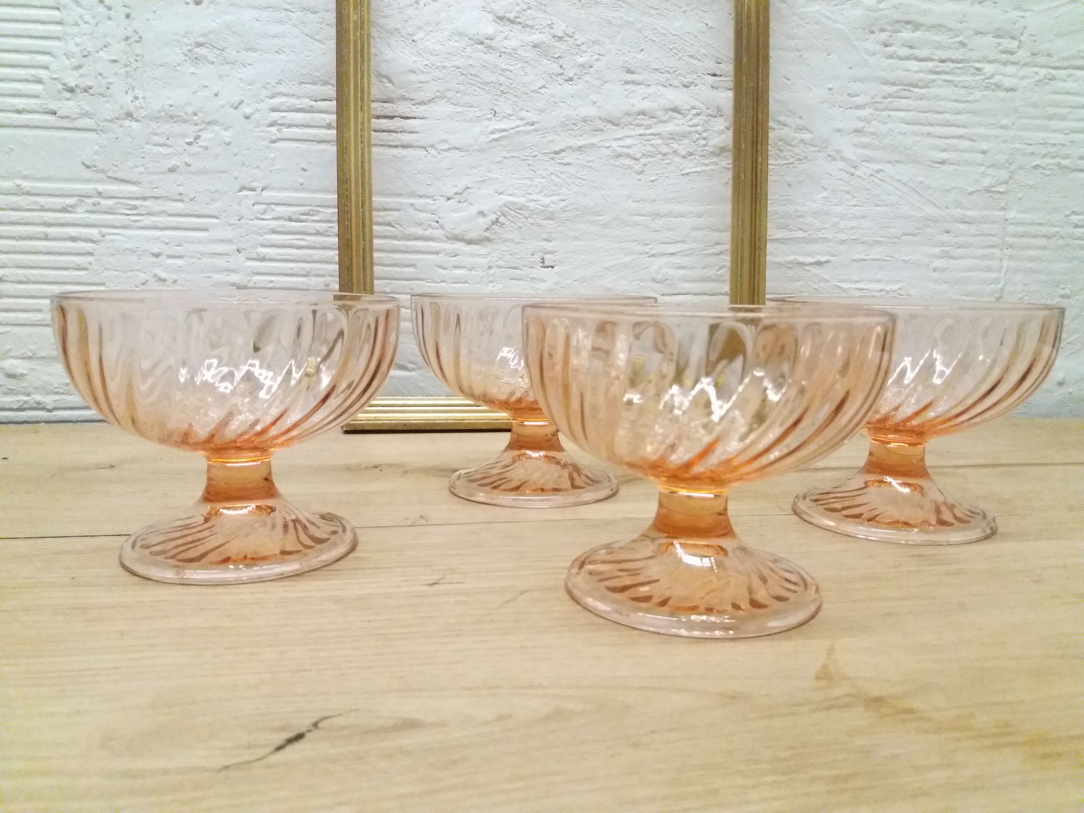Set 4 Rosaline ice cream cups