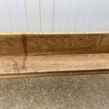 Pair of solid oak wood farmhouse benches 250cm rustic 1900