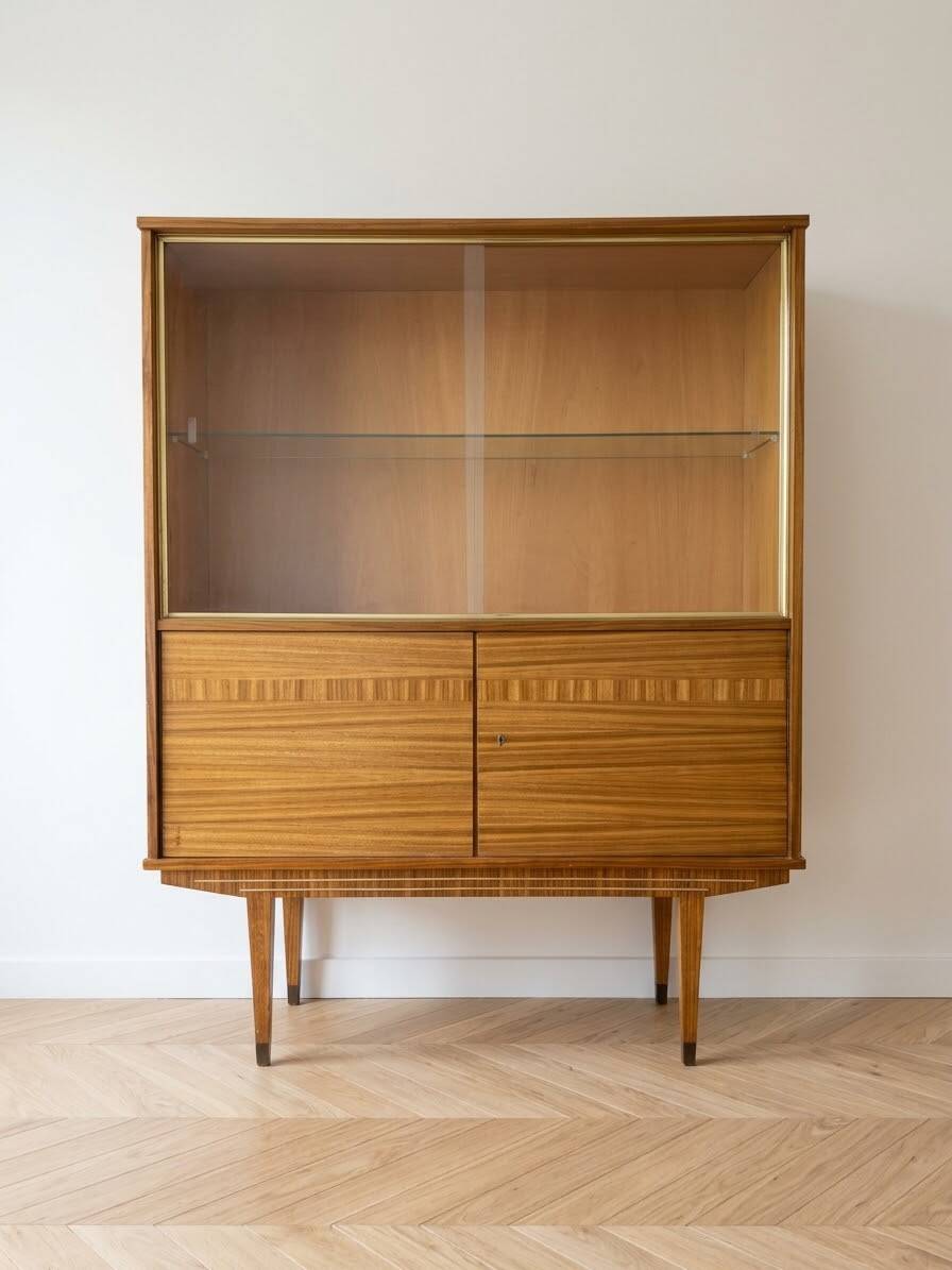 1960s wooden display cabinet