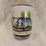 Nevers Montagnon earthenware cup commemorating the Revolution