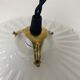 Pair of old vintage opaline pendant lamps