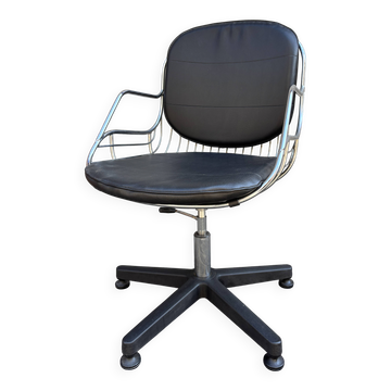 Design office chair in the style of Gastone Rinaldi radiofreccia 1980.
