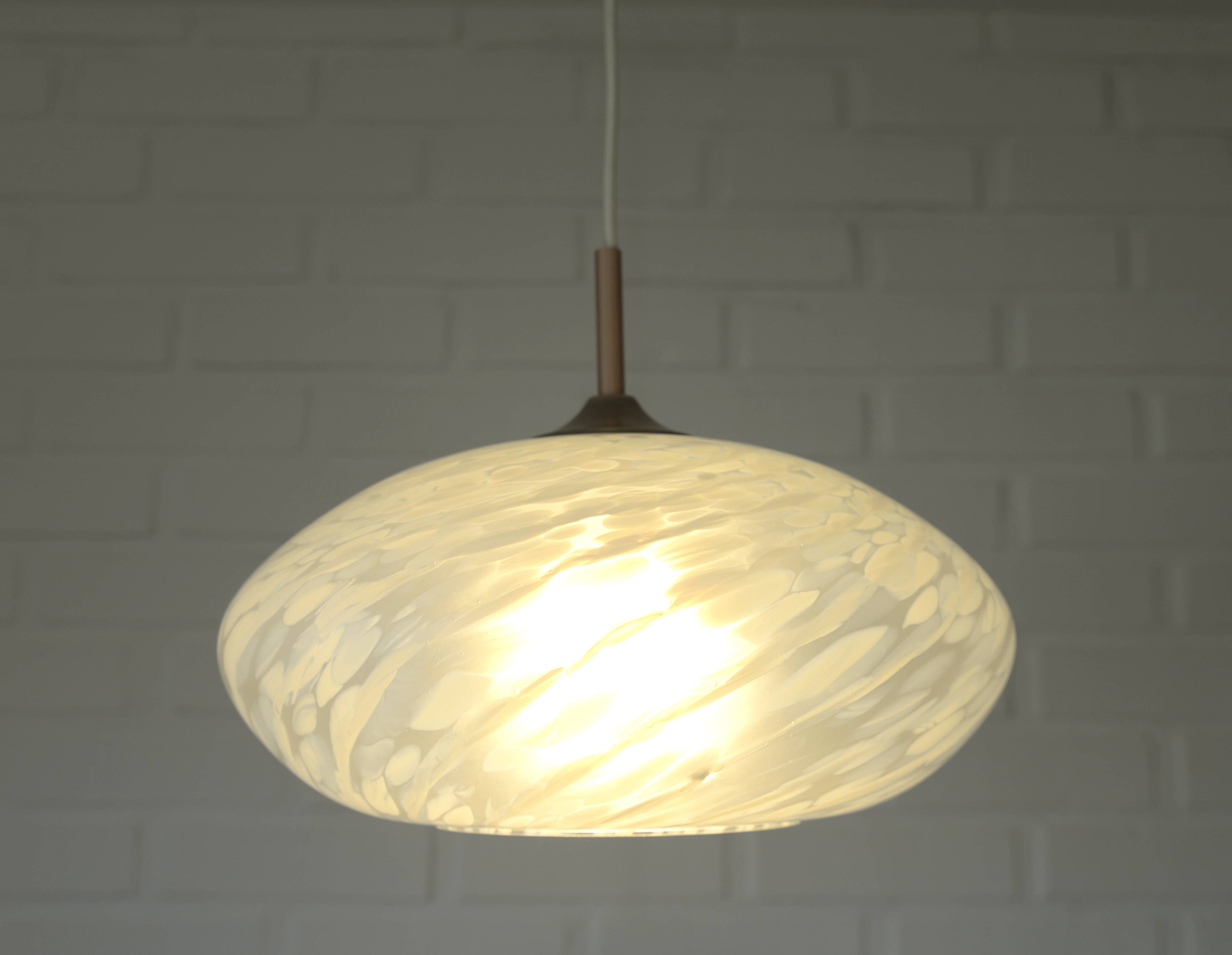 Vintage chandelier / Murano glass hanging lamp / Unique light fixture / Pendant light / Italy 1980s